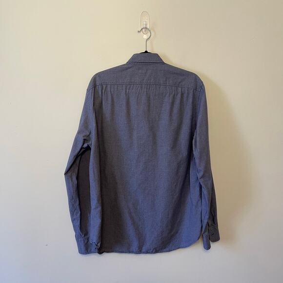 J. Crew L long sleeve button down shirt charcoal gray classic Corpcore top - Picture 5 of 7